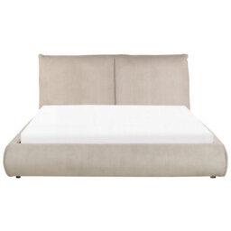 Beliani Bed Corduroy Vinay 160 X 200 Cm (Eu King Size) Taupe - thumbnail 5