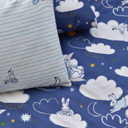 Peter Rabbit™ Sleepy Head Single Duvet Cover Set, Polyester, Cotton, Blue - thumbnail 5