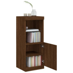 Berkfield Sideboard With Led Lights Brown Oak 41X37X100 Cm - thumbnail 4