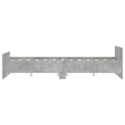 Berkfield Bed Frame With Headboard And Footboard Concrete Grey 140X190 Cm - thumbnail 5