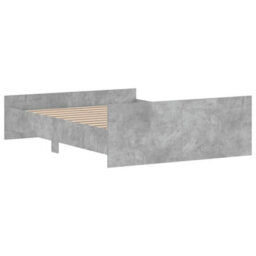 Berkfield Bed Frame With Headboard And Footboard Concrete Grey 140X190 Cm - thumbnail 6