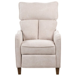 Beliani Recliner Chair Royston With Footrest Fabric Beige - thumbnail 5