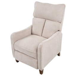 Beliani Recliner Chair Royston With Footrest Fabric Beige - thumbnail 7