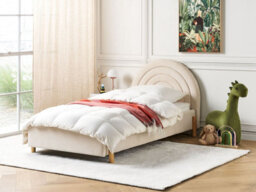Beliani Kids Bed Velvet Anet 90 X 200 Cm (Eu Single) Beige - thumbnail 2