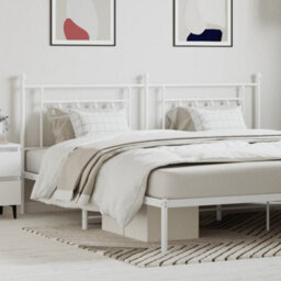 Berkfield Metal Headboard White 200 Cm - thumbnail 1