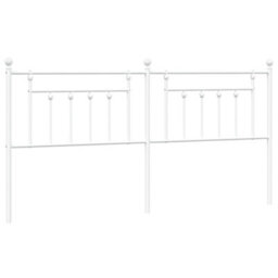 Berkfield Metal Headboard White 200 Cm - thumbnail 2