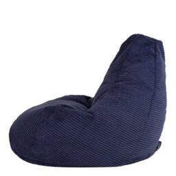 icon Dalton Cord Adults Bean Bag Recliner And Pouffe, Ready Filled Beanbag And Footstool Navy Blue - thumbnail 5