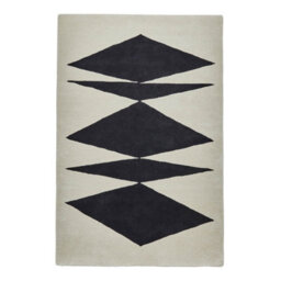 Beige Luxurious Modern Wool Abstract Geometric Rug Easy To Clean Living Room And Bedroom-120Cm X 170Cm - thumbnail 4