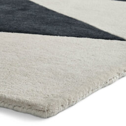 Beige Luxurious Modern Wool Abstract Geometric Rug Easy To Clean Living Room And Bedroom-120Cm X 170Cm - thumbnail 6