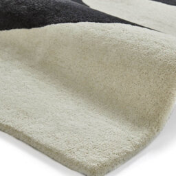 Beige Luxurious Modern Wool Abstract Geometric Rug Easy To Clean Living Room And Bedroom-120Cm X 170Cm - thumbnail 2
