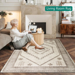 Ameha Soft Cashmere Rugs Soft Luxury Large Area Rug Living Room Bedroom (Radiant, 200X290 Cm) Carpets