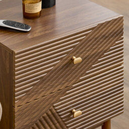 Sobuy Fbt170-N, Vintage Bedside Table With 2 Drawers Wooden Side Table With Rubber Wood Legs,brown,w45Xd40Xh58.2 - thumbnail 6