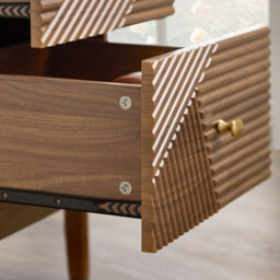 Sobuy Fbt170-N, Vintage Bedside Table With 2 Drawers Wooden Side Table With Rubber Wood Legs,brown,w45Xd40Xh58.2 - thumbnail 9