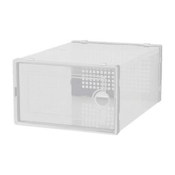 Living And Home 12Pcs White Adjustable Stackable Plastic Shoe Storage Box Organiser 33Cm W X 23Cm D X 14Cm H - thumbnail 4