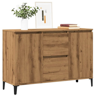 Berkfield Sideboard Artisan Oak 102X35X70 Cm Engineered Wood - image 1