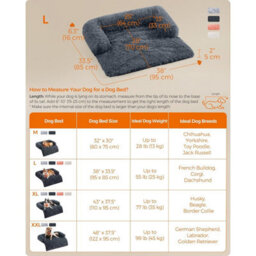 Songmics Comfortable Dog Sofa Bed, Pet Couch Cover, Calming Lounger For Medium Size Dogs, Dark Grey - thumbnail 2