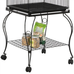 Yaheetech Black Triple Roof Rolling Bird Cage Metal Parrot Cage With Detachable Stand - thumbnail 7