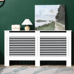 Fativo Horizontal Radiator Cover Grill Shelf Cabinet Mdf Wood Modern Traditional Furniture (19D X 172W X 92.2H Cm) - thumbnail 6