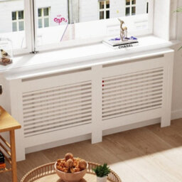 Fativo Horizontal Radiator Cover Grill Shelf Cabinet Mdf Wood Modern Traditional Furniture (19D X 172W X 92.2H Cm) - thumbnail 8