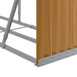Walplus Log Holder Light Brown 234X45X100 Cm Galvanised Steel - thumbnail 7