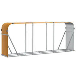 Walplus Log Holder Light Brown 234X45X100 Cm Galvanised Steel - thumbnail 2