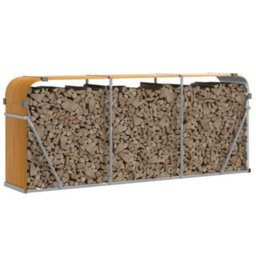 Walplus Log Holder Light Brown 234X45X100 Cm Galvanised Steel - thumbnail 3