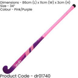 Uwin 34 Inch Mulberry Wood Hockey Stick - Pink/purple - Ultrabow Micro Comfort Grip - thumbnail 2