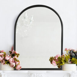 Dibor Luxury Classic Large Arched Mirror Decorative Wall Mirror Outdoor Garden Framed Mirror H80Cm X W60Cm - thumbnail 3