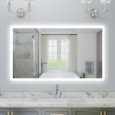 Probaty Bathrooms Backlit Led Mirror 120X70Cm With Dimmable 3-Color Temperature,anti-Fog Ip44,wall Rectangle,touch Switch - image 1