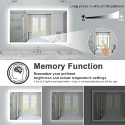 Probaty Bathrooms Backlit Led Mirror 120X70Cm With Dimmable 3-Color Temperature,anti-Fog Ip44,wall Rectangle,touch Switch - thumbnail 3