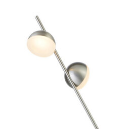 Lighting Collection Tully Floor Lamp Satin Silver Metal And Frosted Shade - thumbnail 5