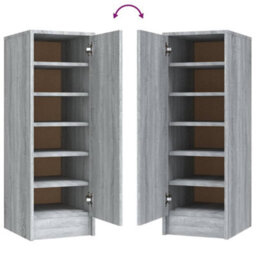 Vidaxl Shoe Cabinet Grey Sonoma 32X35X92 Cm Engineered Wood - thumbnail 8