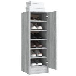 Vidaxl Shoe Cabinet Grey Sonoma 32X35X92 Cm Engineered Wood - thumbnail 4
