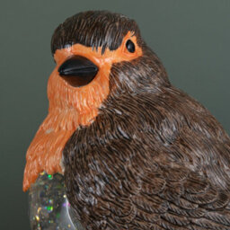 Samuel Alexander 26Cm Battery Operated Light Up Christmas Robin Water Spinner With Warm White Leds - thumbnail 4