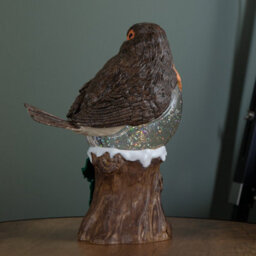 Samuel Alexander 26Cm Battery Operated Light Up Christmas Robin Water Spinner With Warm White Leds - thumbnail 6