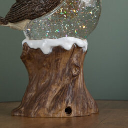 Samuel Alexander 26Cm Battery Operated Light Up Christmas Robin Water Spinner With Warm White Leds - thumbnail 7