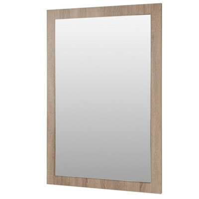 Clifton 800 X 500mm Bathroom Sonoma Oak Mirror (Central) - image 1