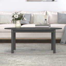 Walplus Coffee Table Grey 110X55X45 Cm Solid Wood Pine - thumbnail 3