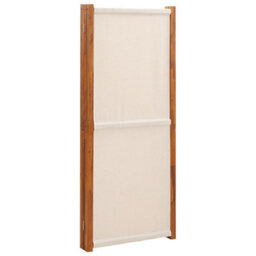 Berkfield Durable 4-Panel Room Divider Cream White 280X180 Cm - thumbnail 5