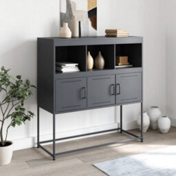 Berkfield Sideboard Anthracite 100.5X39X107 Cm Steel - thumbnail 3
