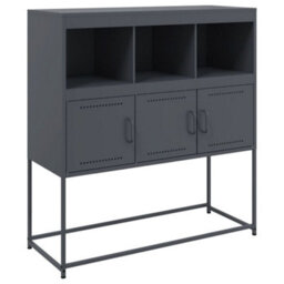 Berkfield Sideboard Anthracite 100.5X39X107 Cm Steel - thumbnail 2