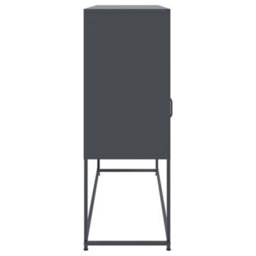 Berkfield Sideboard Anthracite 100.5X39X107 Cm Steel - thumbnail 7