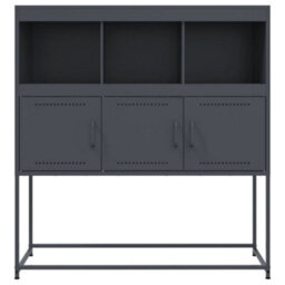 Berkfield Sideboard Anthracite 100.5X39X107 Cm Steel - thumbnail 6