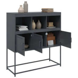Berkfield Sideboard Anthracite 100.5X39X107 Cm Steel - thumbnail 5