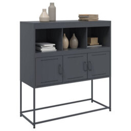 Berkfield Sideboard Anthracite 100.5X39X107 Cm Steel - thumbnail 4