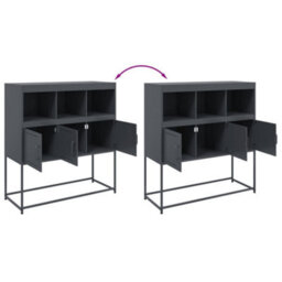 Berkfield Sideboard Anthracite 100.5X39X107 Cm Steel - thumbnail 9