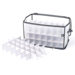 Christmas Village Bauble And Decoration Storage Cube Holder With Dividers Zipped Lid Handles And 112 Ornament Capacity - thumbnail 1
