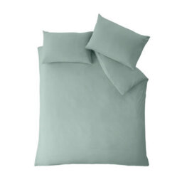 Catherine Lansfield So Soft Non-Iron King Duvet Cover Set With Pillowcases Green - thumbnail 4