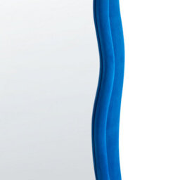 Beliani Wall Mirror Beaune 56 Cm 160 Cm Velvet Blue - thumbnail 7