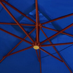 Berkfield Elegant Hanging Parasol With Wooden Pole 400X300 Cm Blue - thumbnail 7